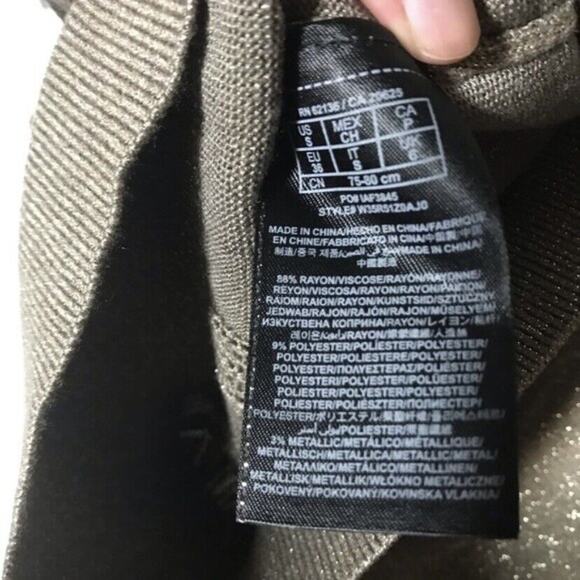 GUESS Gold Shimmer Half Sleeve Dazzle Sweater - Picture 4 of 9